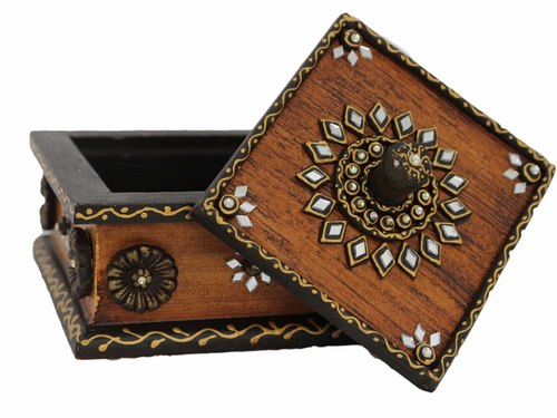 Mdf Wood Wooden Dry Fruit Box For Festivals