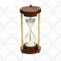 Nautical Wood & Brass Sand Timer (5 Min)