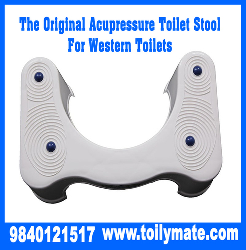 White The Original Acupressure Toilet Stool For Western Toilets