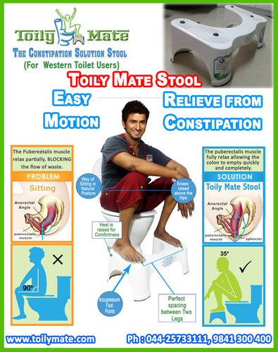 The Constipation Solution Stool for Western Toilet Users
