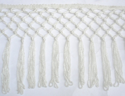 WHITE ZIG ZAG FRINGE
