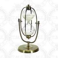 Brass Antique Flip - Over Hourglass Timer (30 Min)