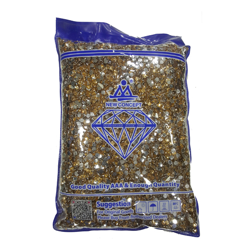 4 mm Flower Gold Chandla Resin Imported Chinese Beads - 990 Grams 35 Packets Per Box Ideal for Crafting and Jewelry Making