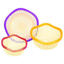 Plastic Fruit Vegetable Storage Baskets Bankok Small