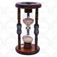 Antique Wood Hourglass Sand Timer (60 Min)