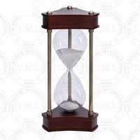 Nautical Triangular Hourglass Wooden Sand Timer (60 Min)