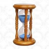 Maritime Wooden Sand Timer With Blue Sand (5 Min)