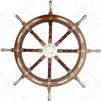 Designer Nautical Wooden Ship Wheel