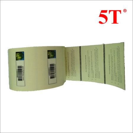 Cream Customized Barcode And Colors Printed Labels