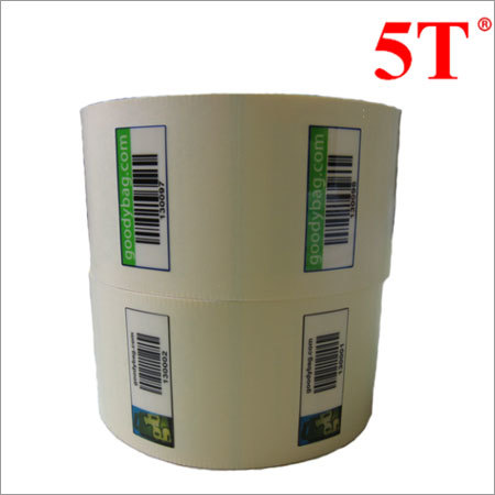 Cream Barcode And Colors Printed Labels