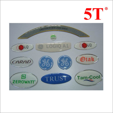 Red White 3D Epoxy Resin Stickers