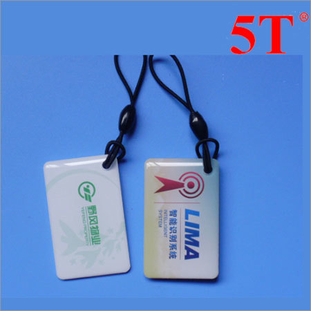 Grey Bluie Glossy Epoxy Resin Printed Hang Tags