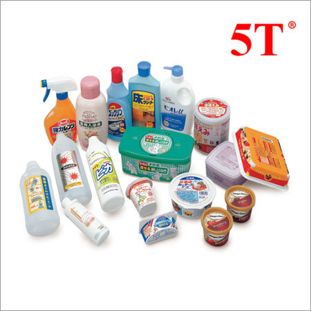 Blue In-Moulding Plastic Adhesive Printed Labels