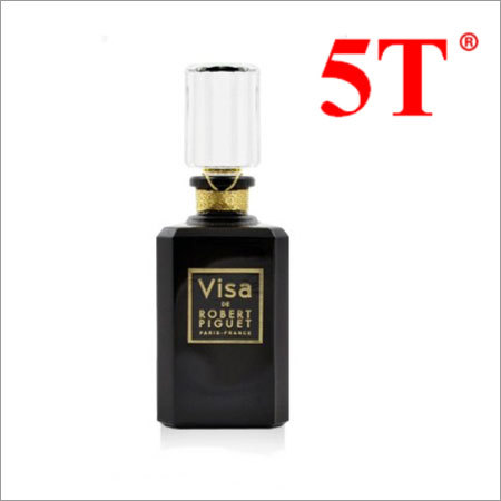 French Perfume Bottle Labels - Paper Material, Square Shape, Golden Color | Adhesive Sticker Design with Custom Printing