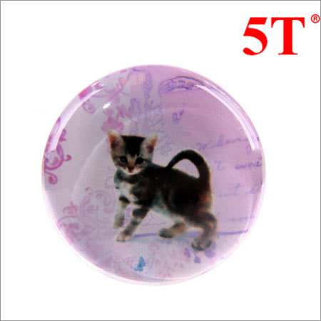 Pink Cat Epoxy Sticker