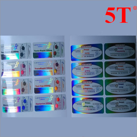 Silver Holographic Medicine Label