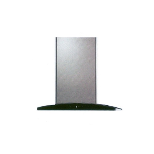Curved Glass with LED Lamps Chimney