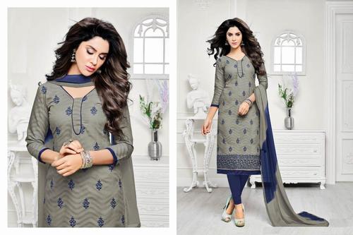 Grey Embroidered Salwar Kameez