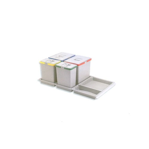 Four Compartments Waste Bin System