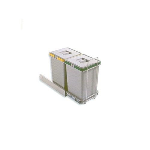 Two Compartments Waste Bin System