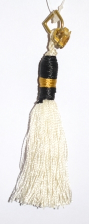 White Zipper Puller Tassel