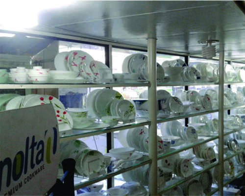L Type Glass Shelf