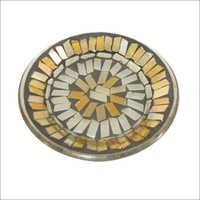 Mosaic Glass Dish - Round | Mix Color, Modern Style, Easy To Clean, Scratch Proof Design, Highly Durable