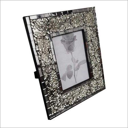 Crackle Mosaic Photo Frame - Plastic, Standard Size | Elegant Engravings, Sturdy Design, Easy to Clean