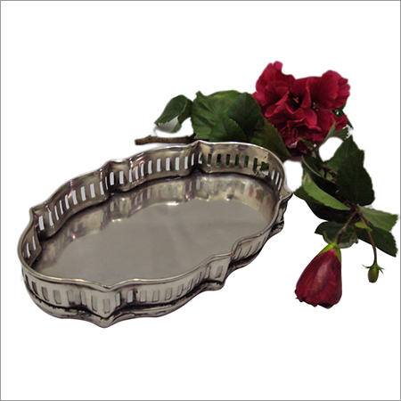 Silver Designer Metal Tray