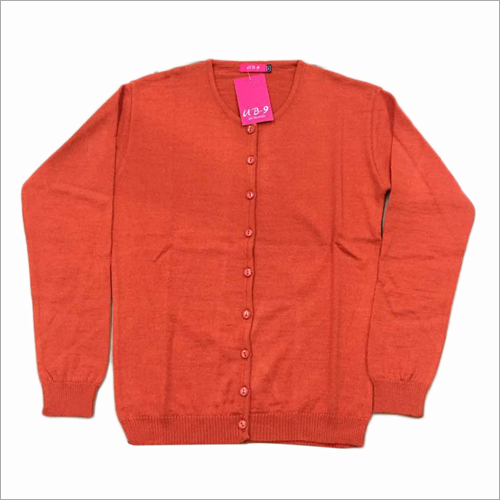 Ladies Orange Cardigan