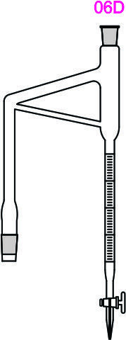 Receivers Clevenger - Borosilicate Glass, Capacity 5-50 ml, Socket B-14/14 to B-34/34, Stopcock | Precise Dispensing, Marked Graduation, Durable, Versatile Design
