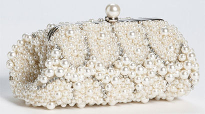 Cream Bridal Clutch