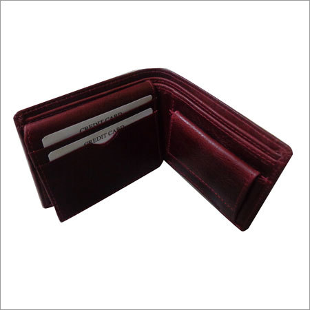 Mens Maroon Leather Wallet