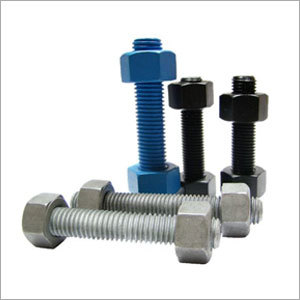 Half Threaded Stud Bolt and Heavy Hex Nuts
