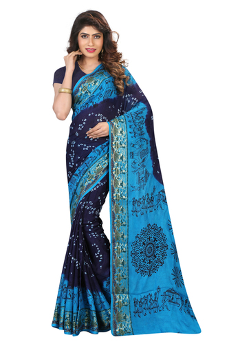 Art Silk Blue Saree