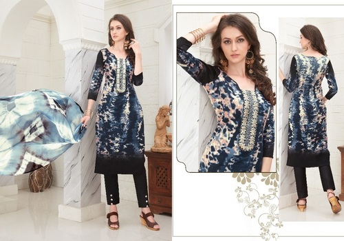 Black Printed Ladies Suits