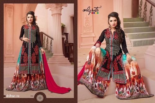 Black Designer Printed Suit