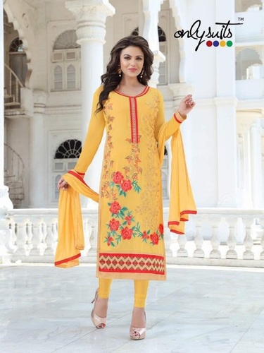 Designer Wedding Dress - Cotton Material, Customized Size | Yellow Color, Embroidered Pattern, Full Sleeves, Dry Clean & Washable, Suitable for All Seasons