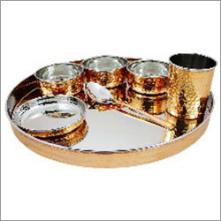 Steel Large Dinner Plate Thali Set
