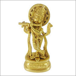 Pure Brass Lord Krishna with Cow Statue