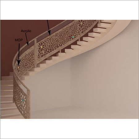 Staircase Railings - Customizable Metal & Wood Powder Coated Finish | Durable Stylish Easy Install
