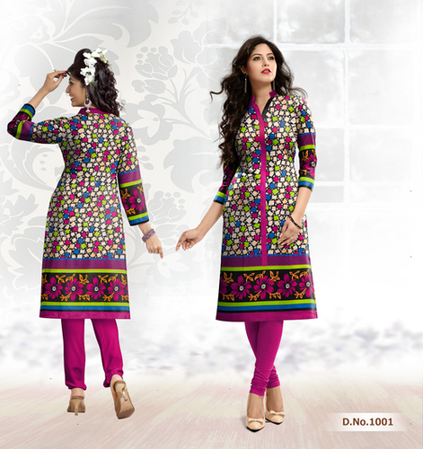 Pink And Mix Printed Cotton Kurti Wholesale