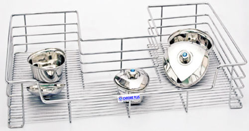 Silver Ss Thali Kitchen Basket