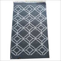 Durries - Handwoven Cotton, Various Sizes | Gray Geometric Patterns, Elegant Design