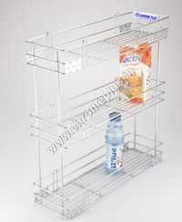 SS Bottle Kitchen 3 Shelve Pullout 