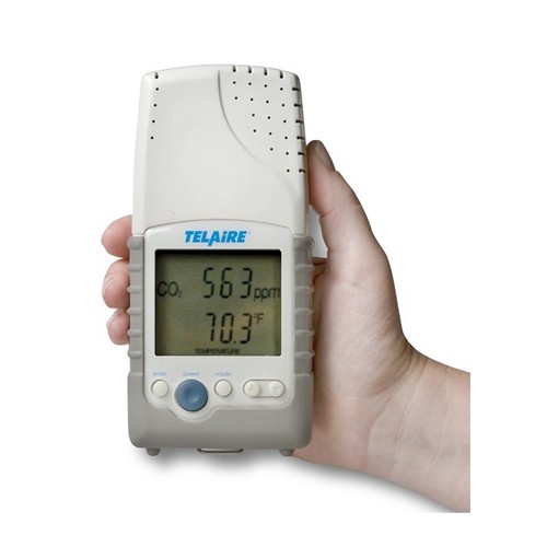 Telaire 7000 Series Handheld Indoor Air Quality Monitor - Industrial Material, 0 to 10,000 ppm Range | CO2 & Temperature Readings, Real-Time Ventilation Rates