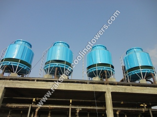 FRP Bottle Shape Induced Draft Cooling Tower By RAKSHAN COOLING TOWERS