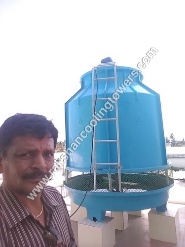 FRP Round Shape Flow Cooling Tower