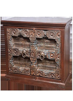 Antiquity Carving Door Wooden Bedside Antiquity Carving Door Wooden Bedside