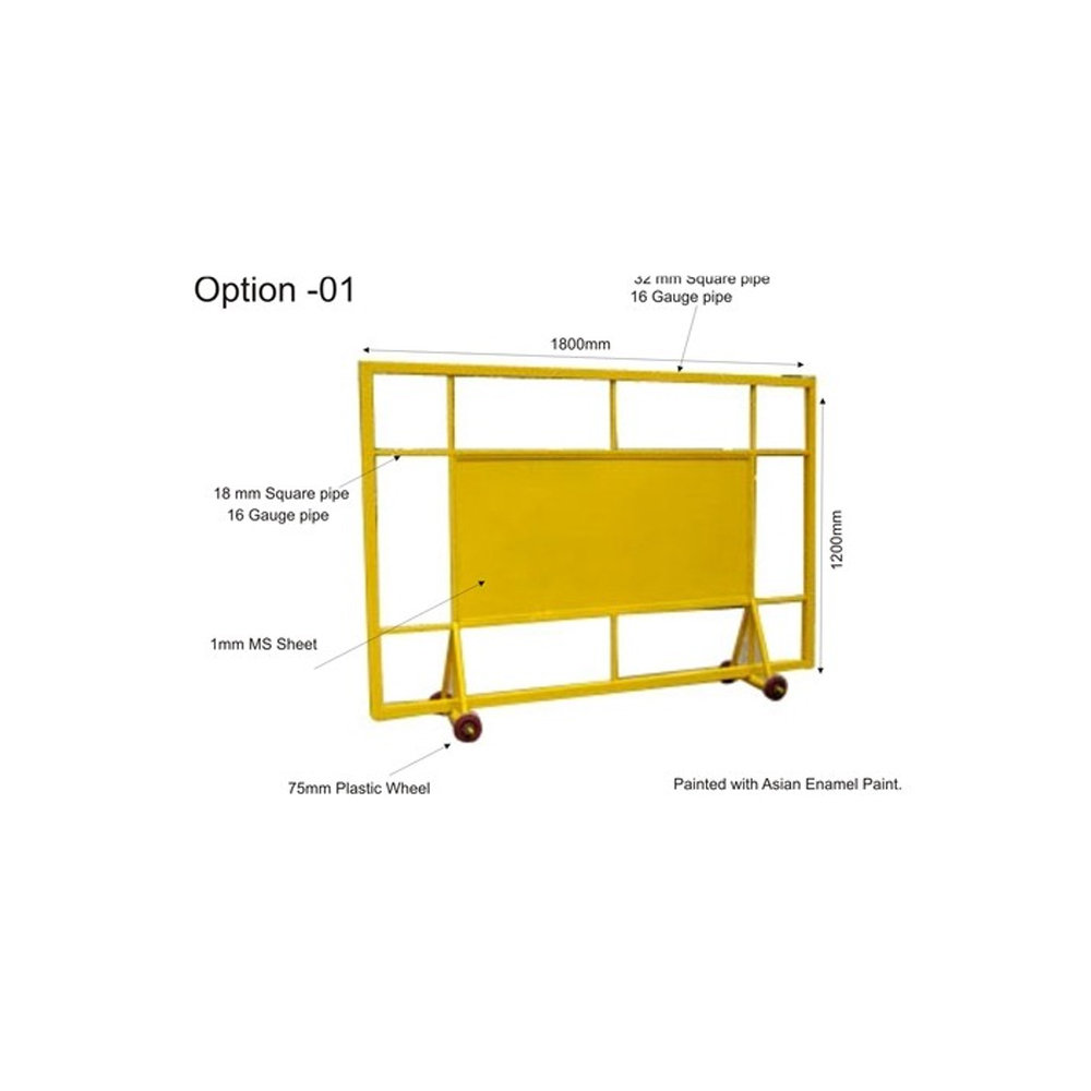 With Reflectiv Strips Metal Movable Barricade